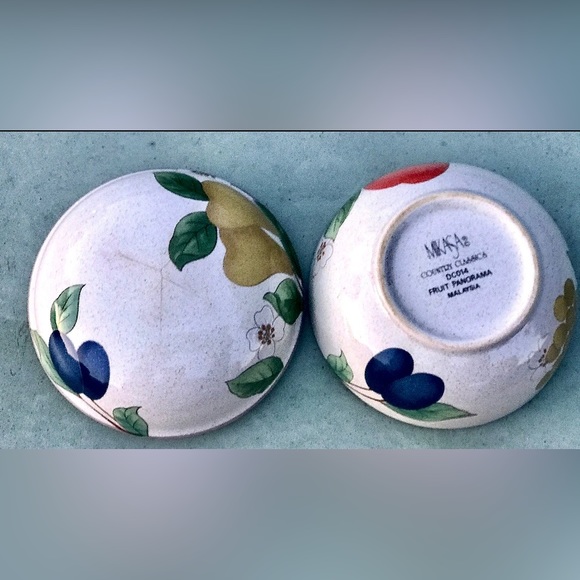 Vintage Retired MIKASA FRUIT PANORAMA Round Lidded Jewelry Trinket Dish - Picture 5 of 9